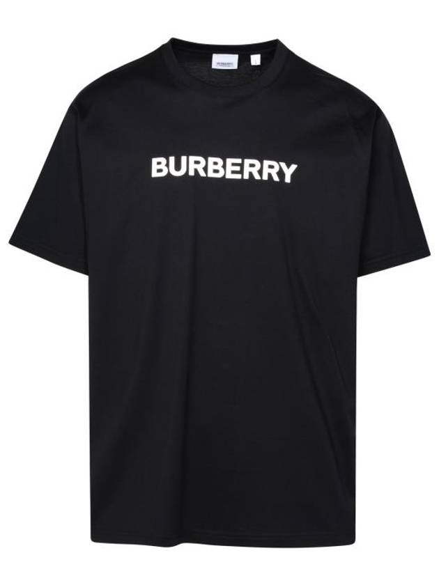 Burberry Logo Print Cotton Short Sleeve T-Shirt Black