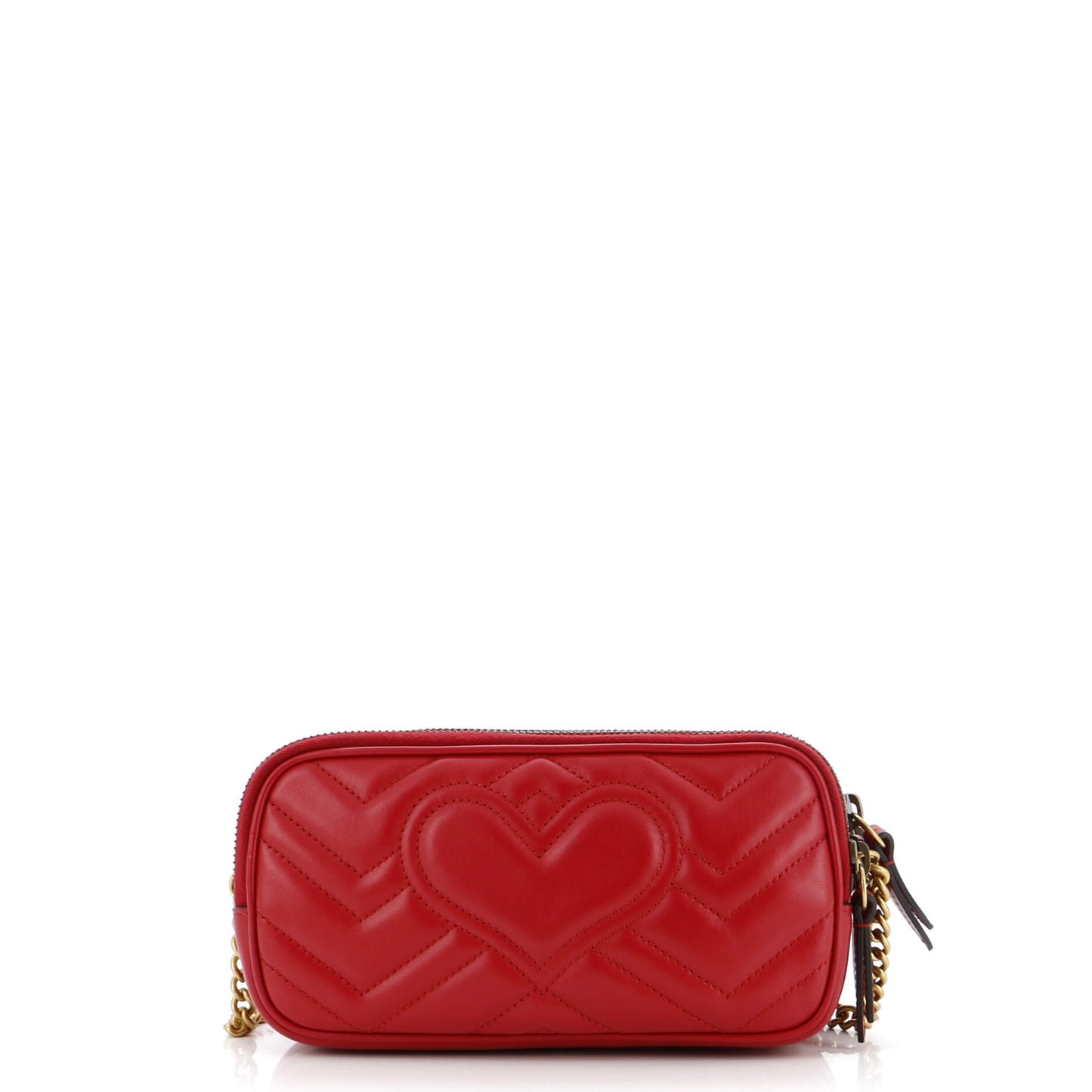 GG Marmont Triple Zip Chain Bag Matelasse Leather Mini