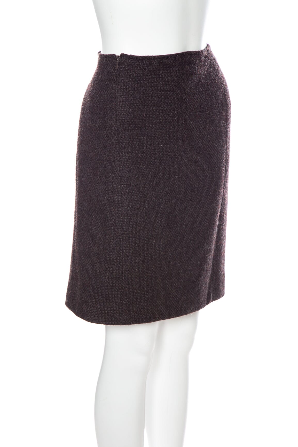 Chanel Vintage 1996 Autumn Brown Tweed Skirt SZ 42