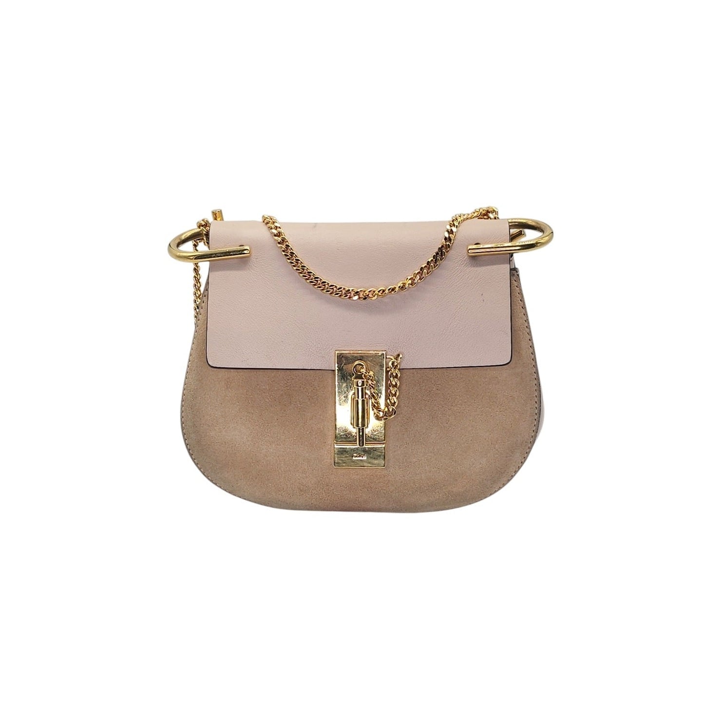 Chloe Calfskin Suede Mini Drew Shoulder Bag