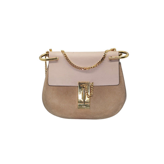 Chloe Calfskin Suede Mini Drew Shoulder Bag