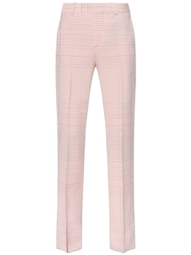 Bottega Veneta Bottega Veneta Plaid Pattern Pants, Women's, Pink