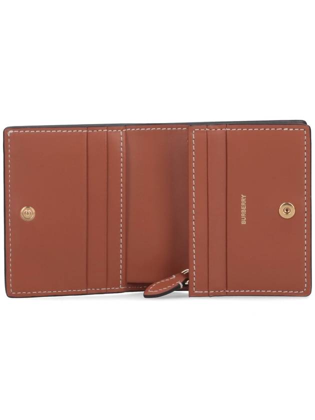 Burberry Engraved Logo Check Half Wallet Archive Beige