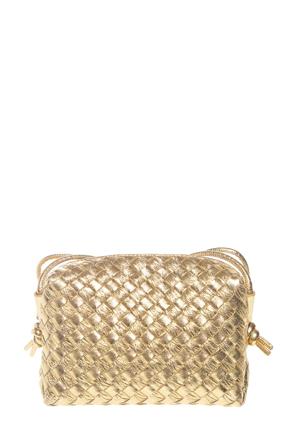 Bottega Veneta Gold Metallic Cross-Body