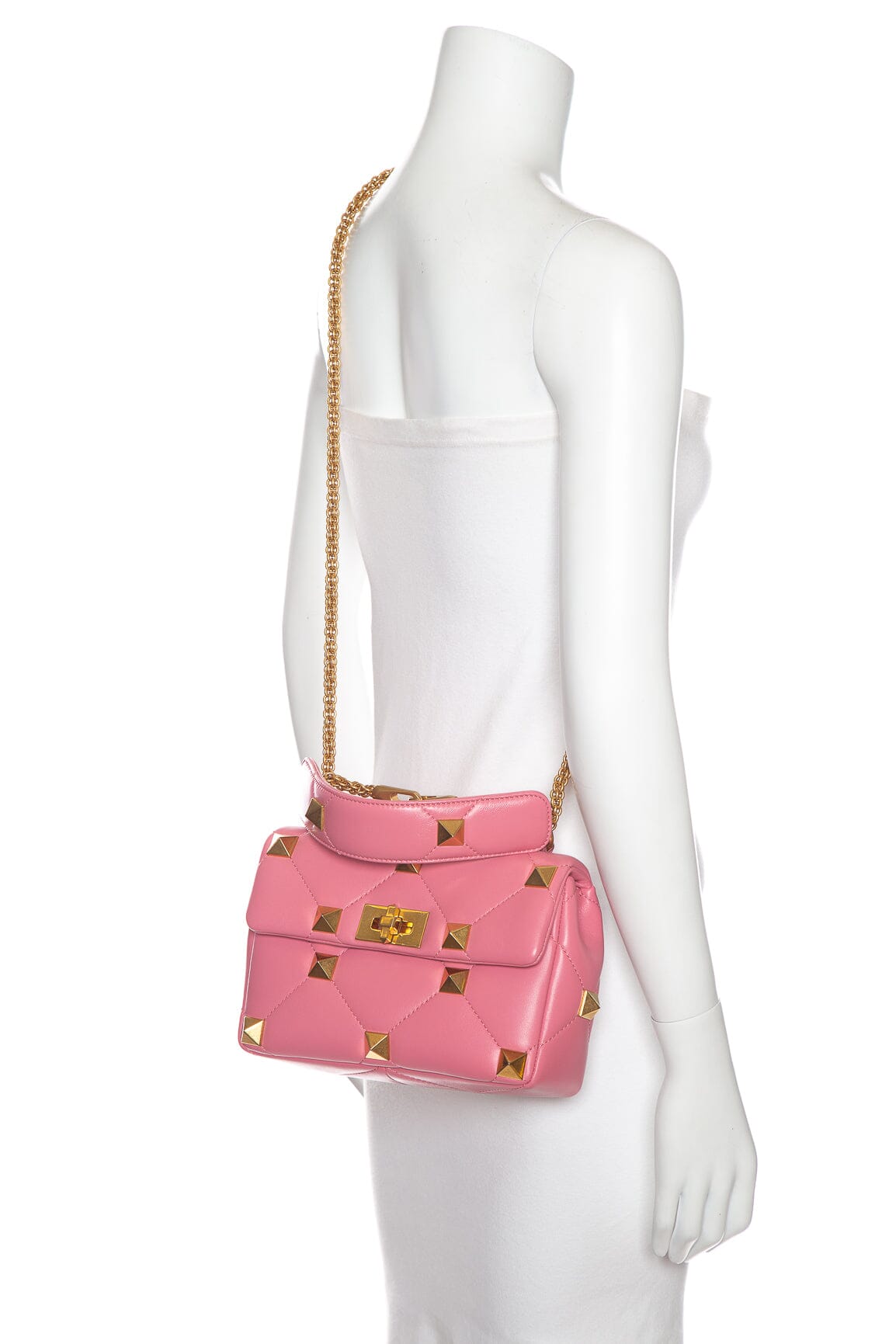 Valentino Pink Rockstud Leather Cross-Body
