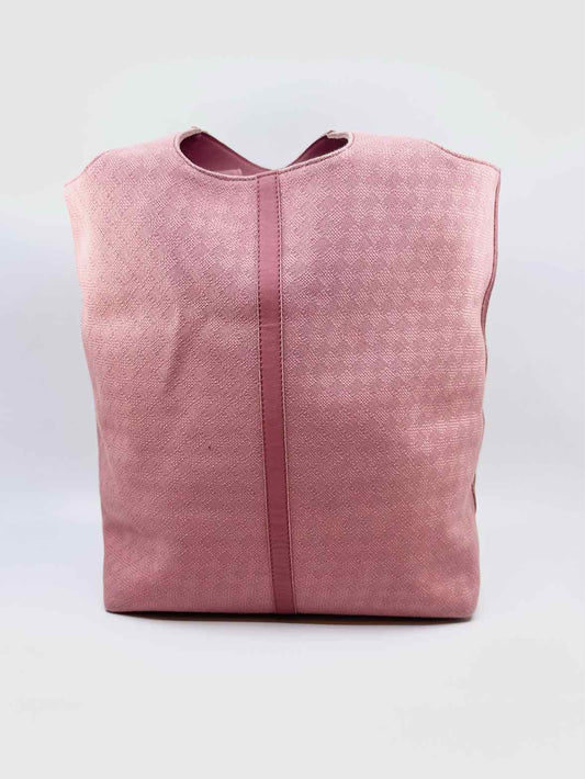 BOTTEGA VENETA Pink Fabric Checkered Handbag