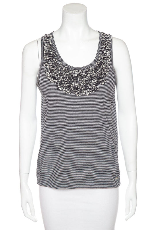 Chanel Black and White Stripe Tank SZ 38