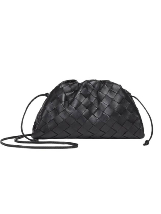 Bottega Veneta Intrecciato Mini Pouch Bag Black