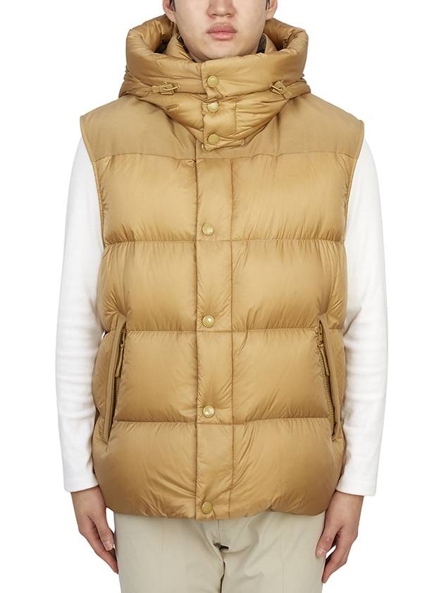 Burberry Logo Patch Hooded Down Padding Beige