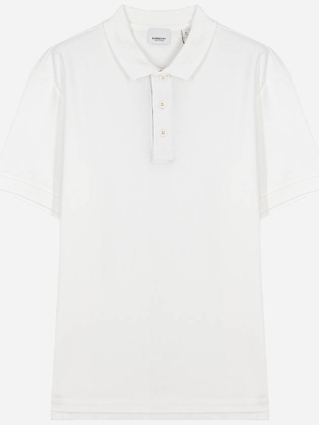 Burberry Monogram Motif Polo Shirt White