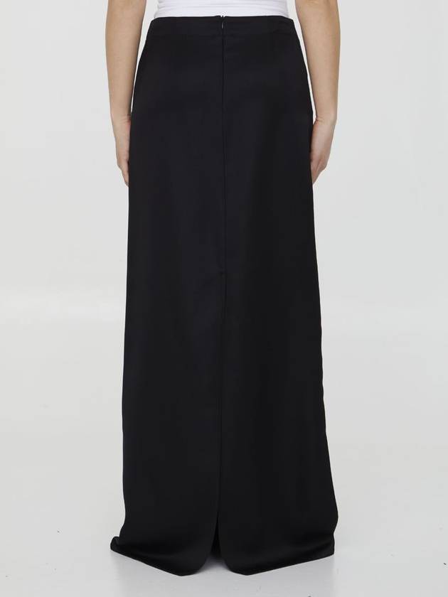 Bottega Veneta Silk Twill Long A-Line Skirt