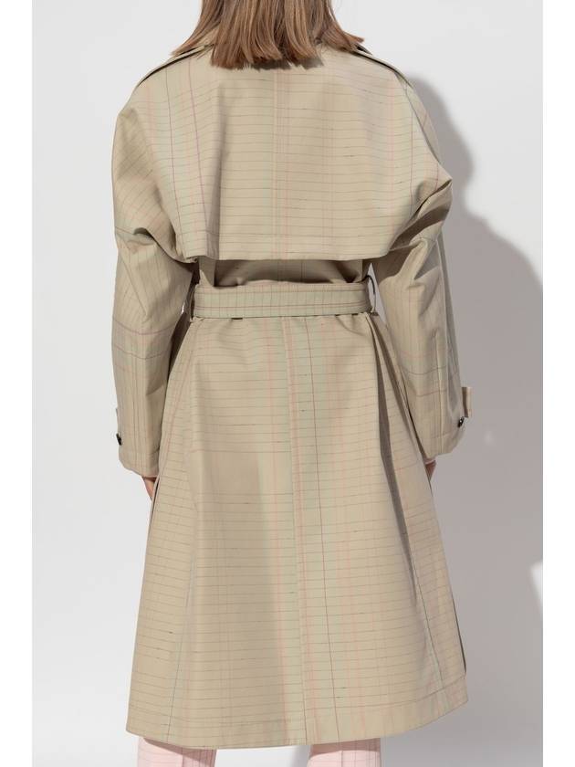 Bottega Veneta Bottega Veneta Trench Coat With Check Pattern, Women's, Beige