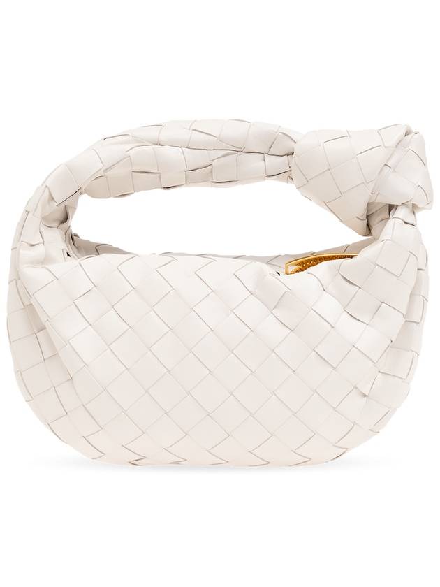 Bottega Veneta Intrecciato Heart Detail Leather Tote Bag White