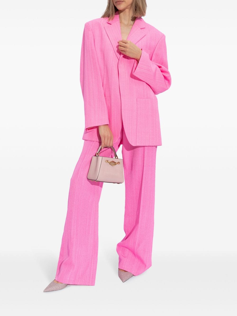 Jimmy Choo Women Bing 65 Glittered Leather Mules