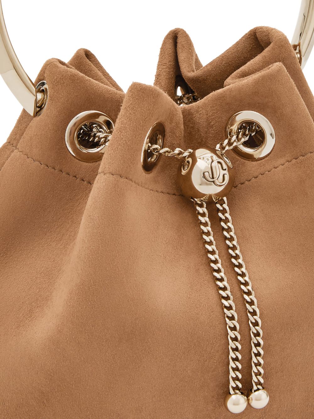 Jimmy Choo Women Bon Bon Leather Bucket Bag