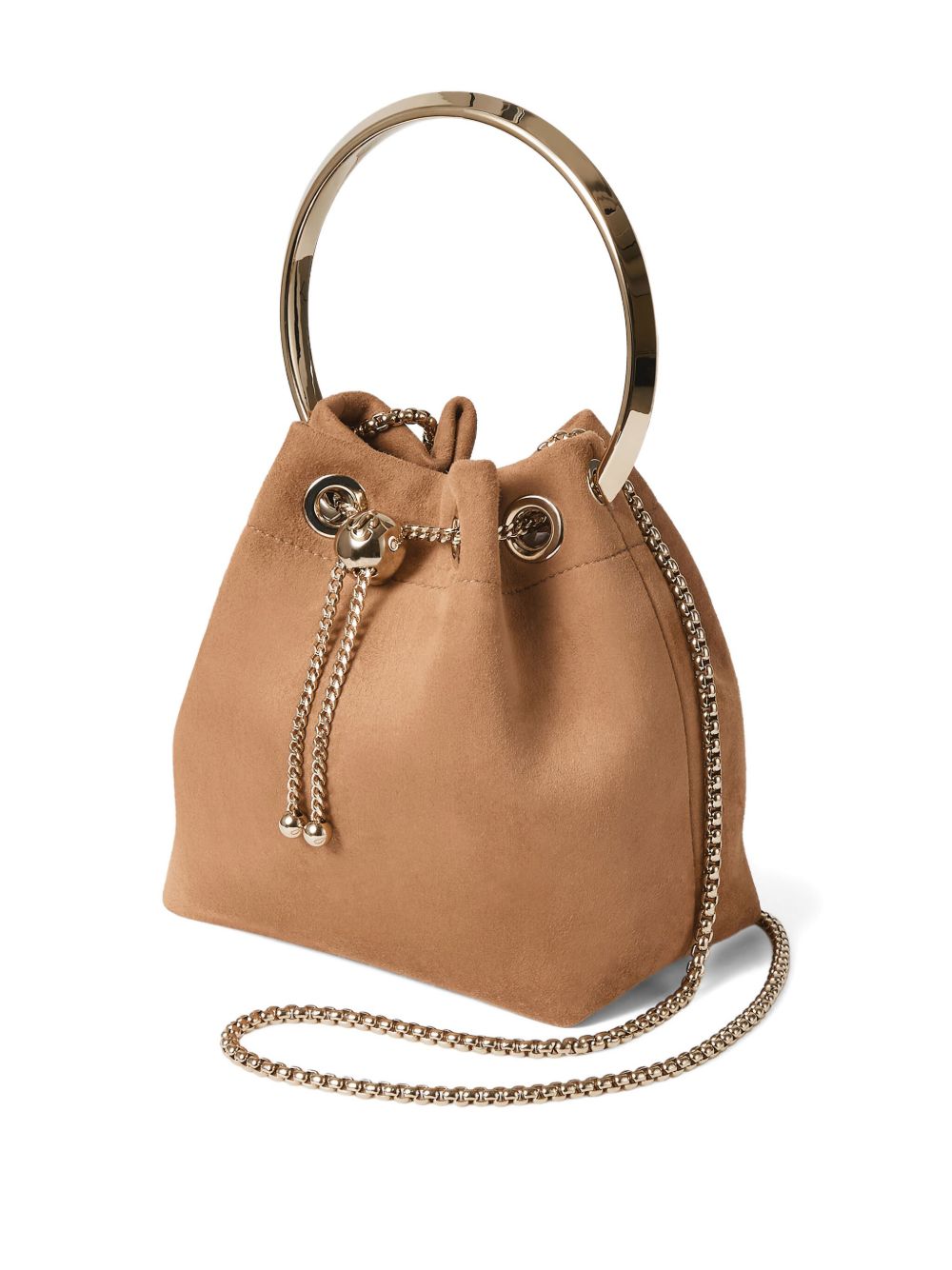 Jimmy Choo Women Bon Bon Leather Bucket Bag