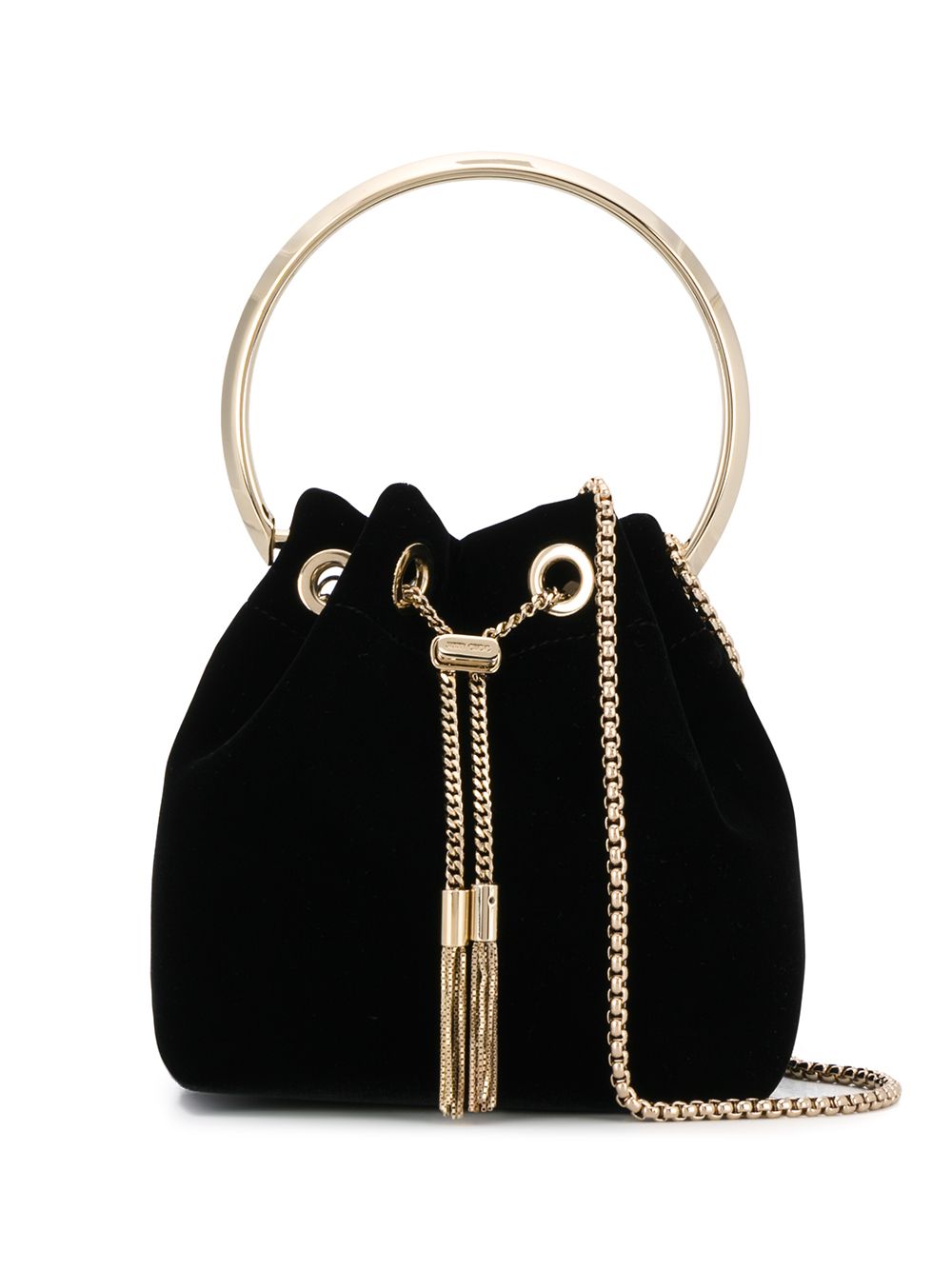 Jimmy Choo Women Bon Bon Leather Bucket Bag