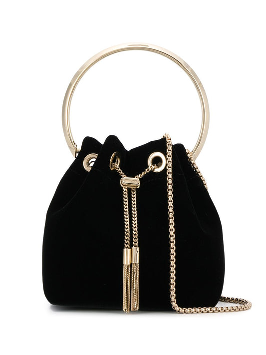 Jimmy Choo Women Bon Bon Leather Bucket Bag