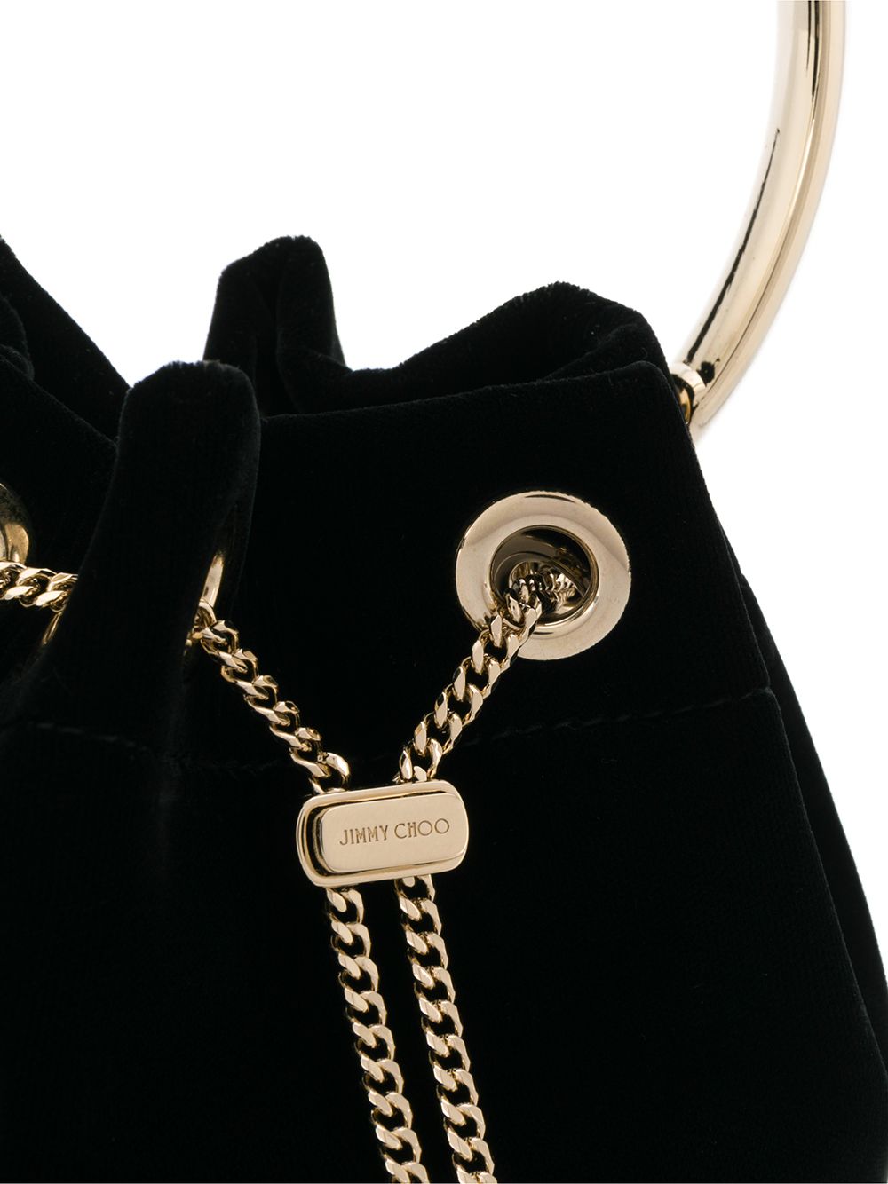 Jimmy Choo Women Bon Bon Leather Bucket Bag