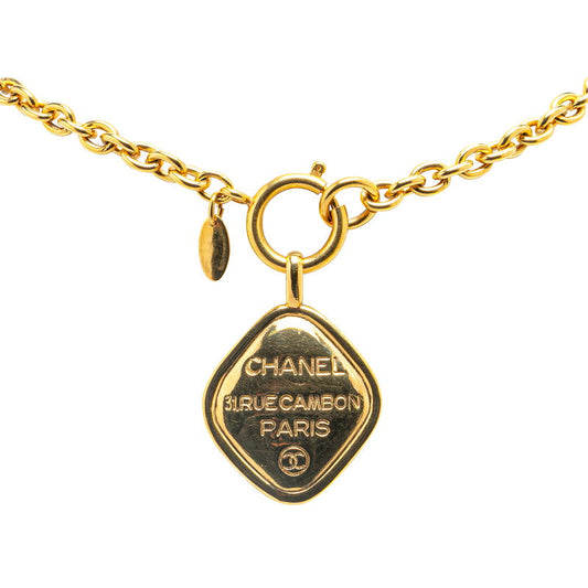 Chanel Cambon Plate Necklace Gold