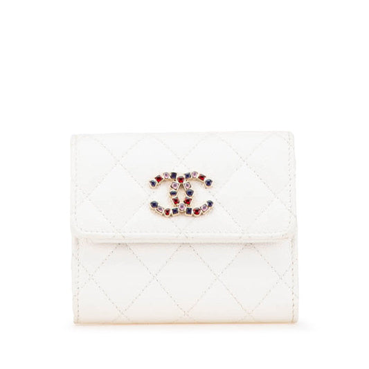 Chanel Caviar Skin Trifold Wallet AP3604