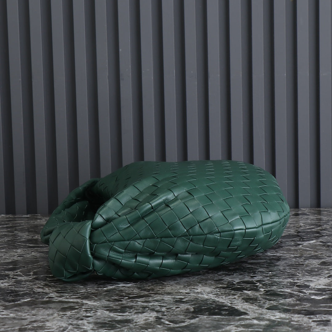 Bottega Veneta small jodie 48 dark green lambskin