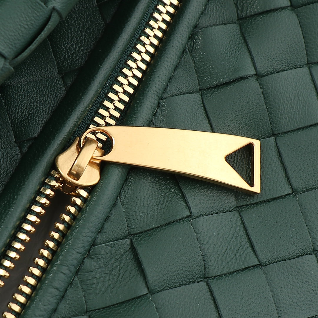 Bottega Veneta small jodie 48 dark green lambskin