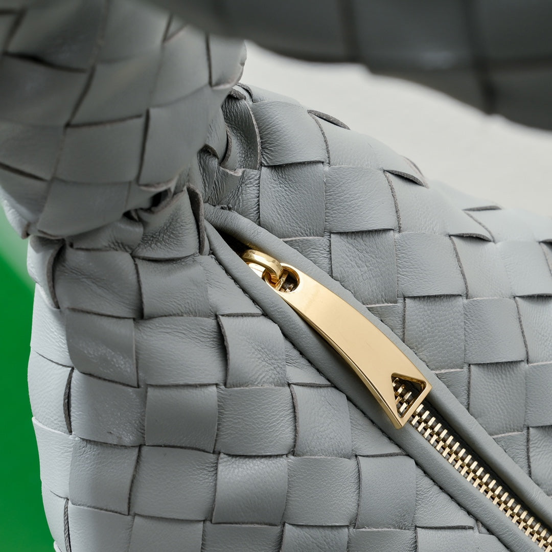 Bottega Veneta small jodie 48 grey lambskin