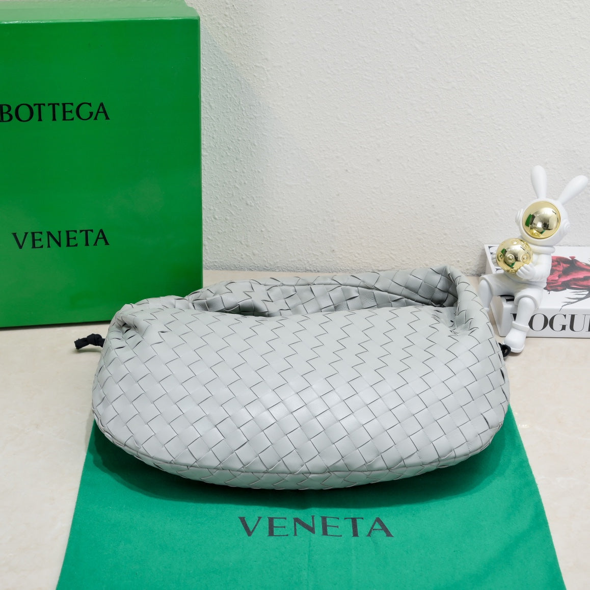 Bottega Veneta small jodie 48 grey lambskin
