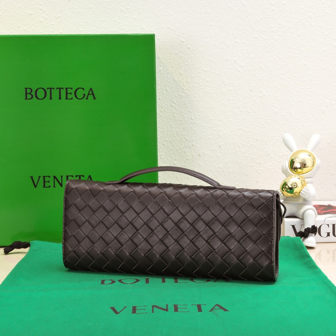 Bottega Veneta BV Long Clutch Andiamo With Handle 31cm Fondant Calfskin Ghw