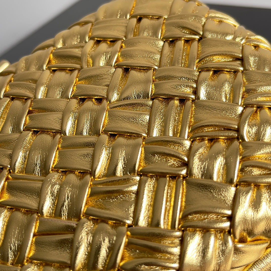 Bottega Veneta CLASSIC KNOT 20 IN GOLDEN LAMBSKIN