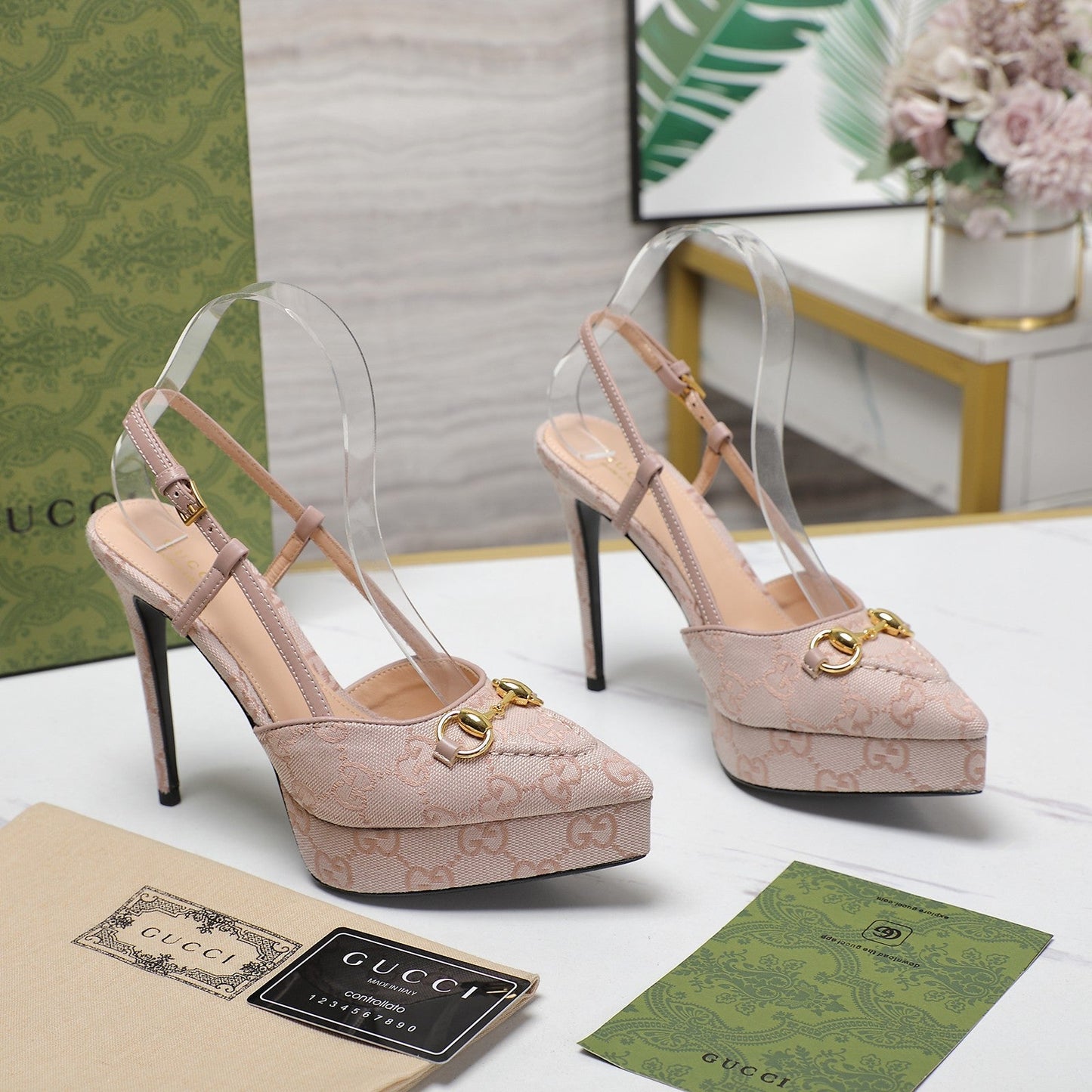 Gucci GG Valentino High heels Ivory