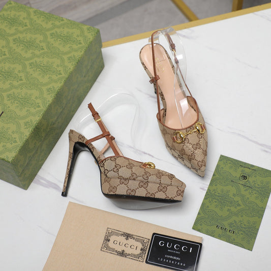 Gucci GG Valentino High heels Brown