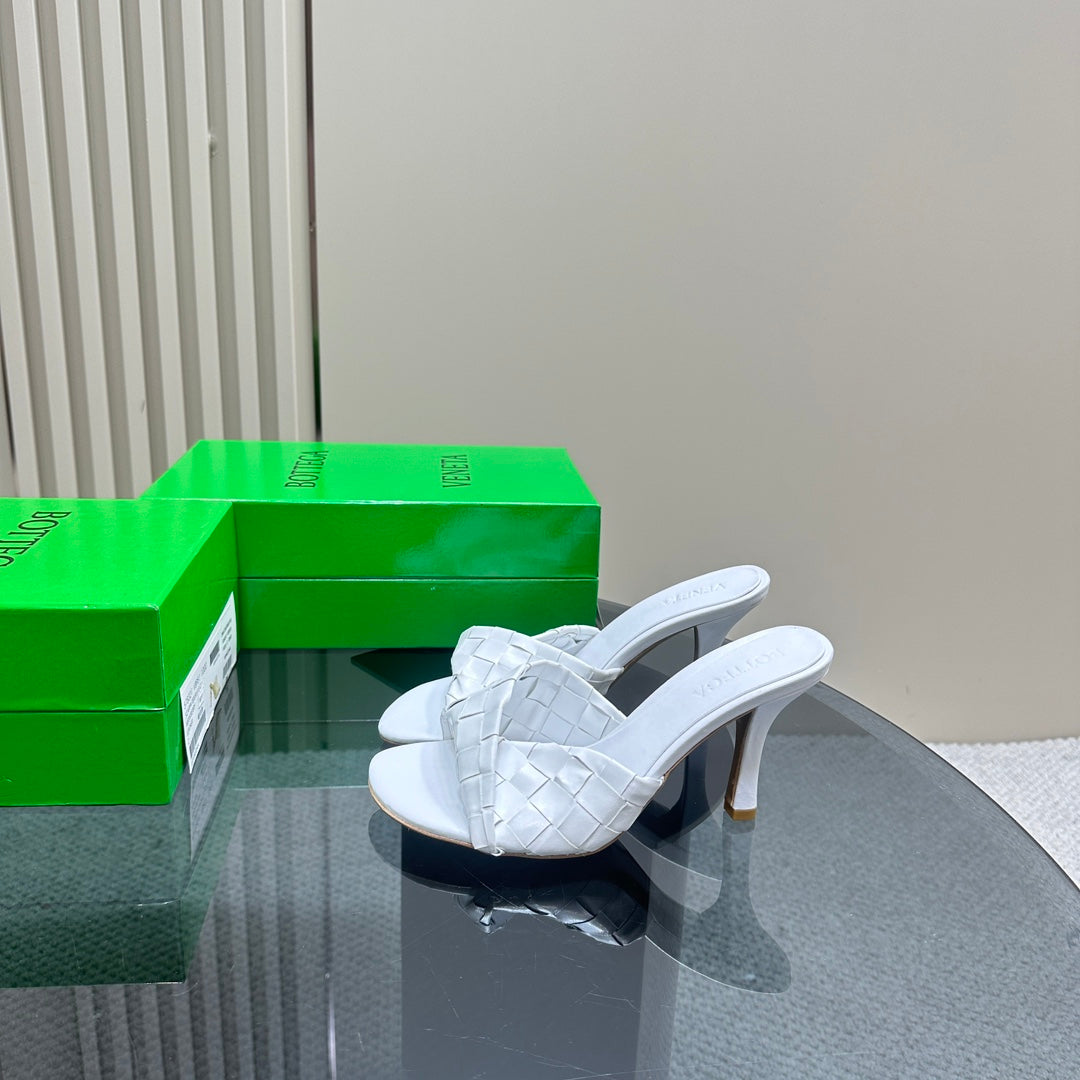 Bottega Veneta blink mule 95 white lambskin