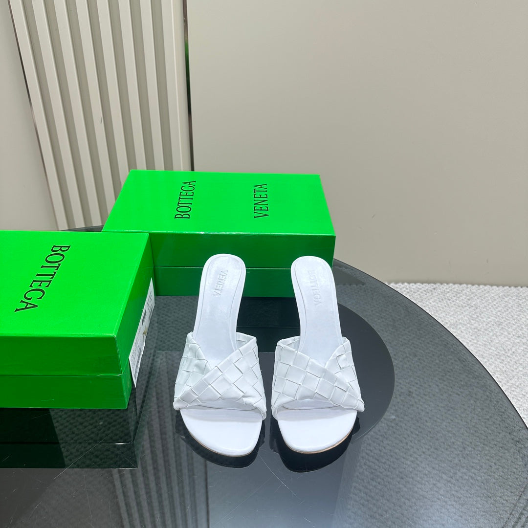 Bottega Veneta blink mule 95 white lambskin