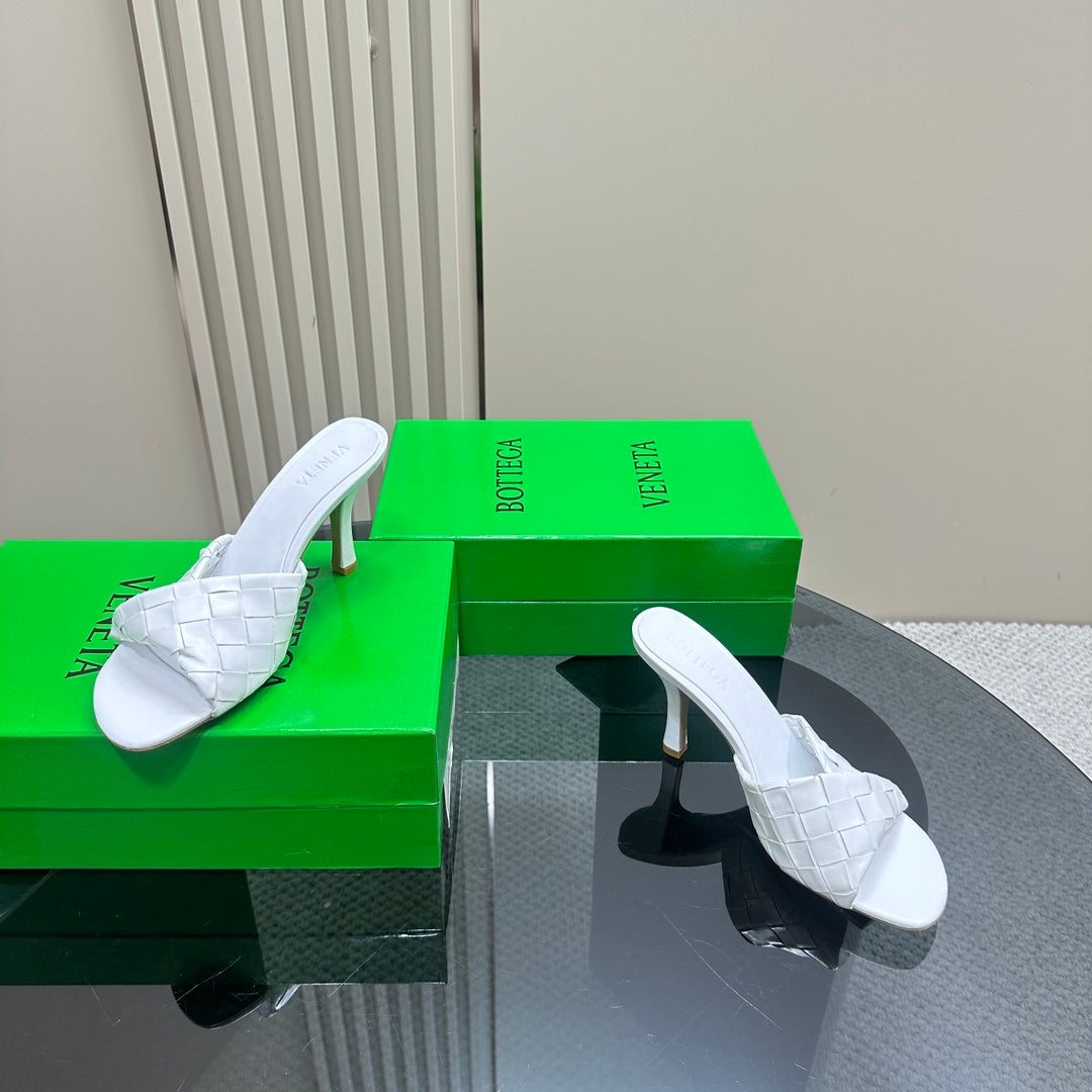 Bottega Veneta blink mule 95 white lambskin