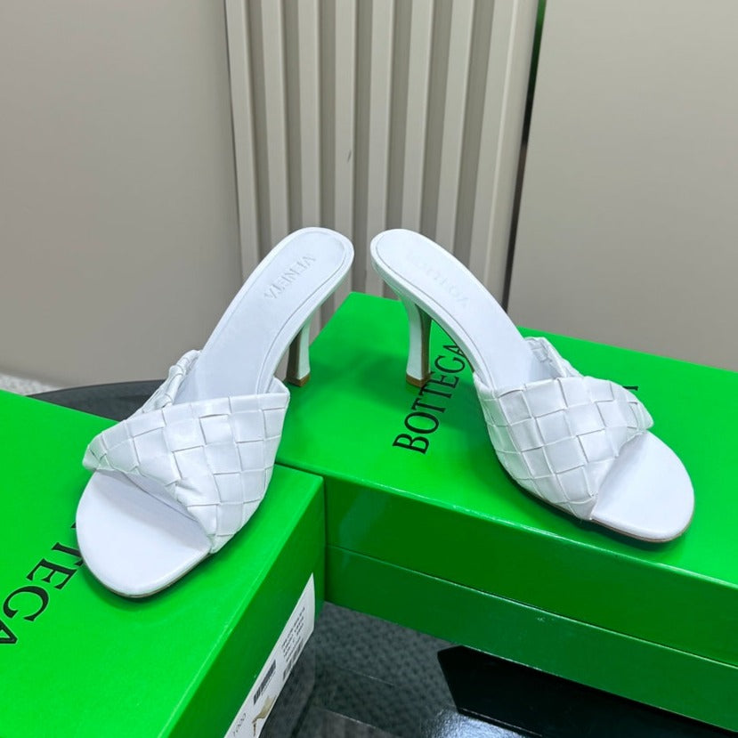 Bottega Veneta blink mule 95 white lambskin
