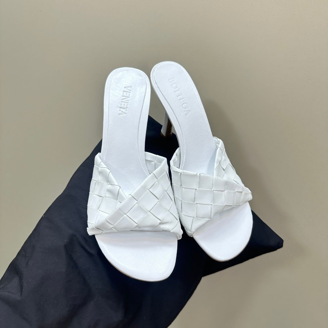 Bottega Veneta blink mule 95 white lambskin