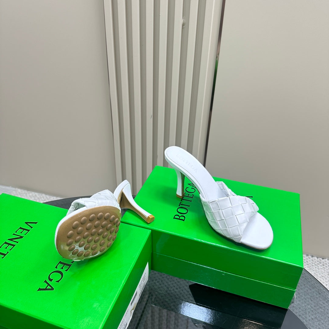 Bottega Veneta blink mule 95 white lambskin