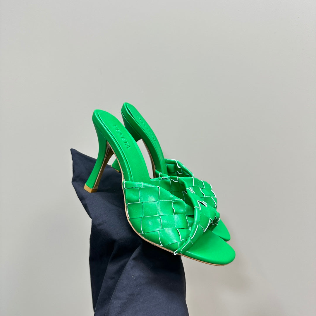 Bottega Veneta blink mule 95 green lambskin