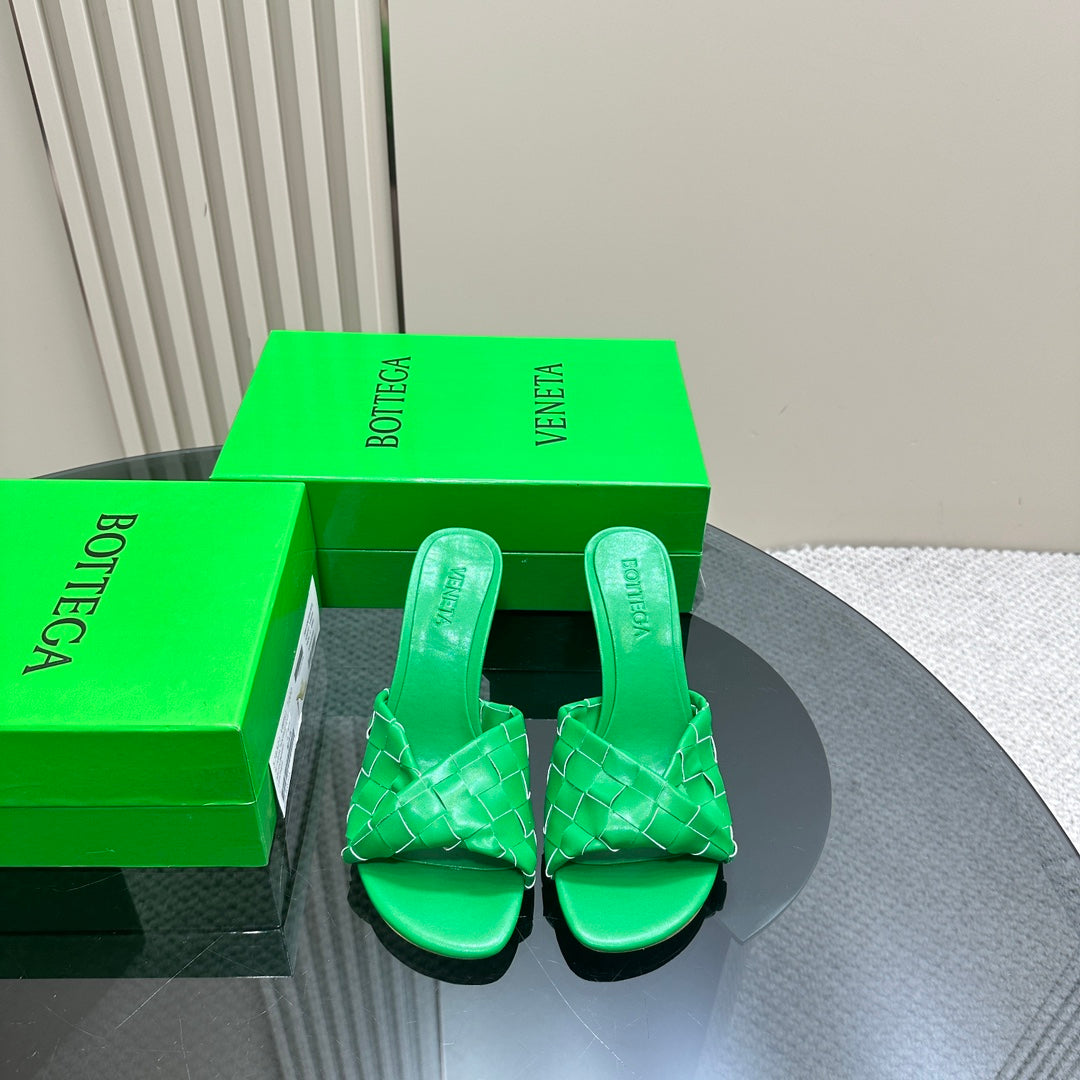 Bottega Veneta blink mule 95 green lambskin