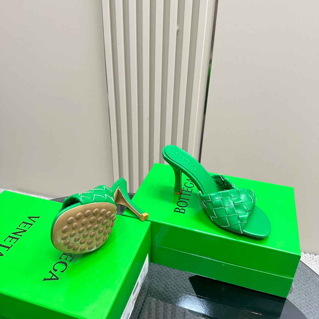 Bottega Veneta blink mule 95 green lambskin