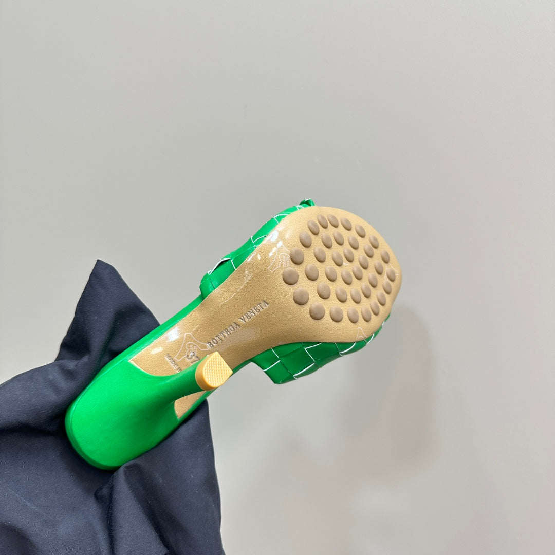 Bottega Veneta blink mule 95 green lambskin