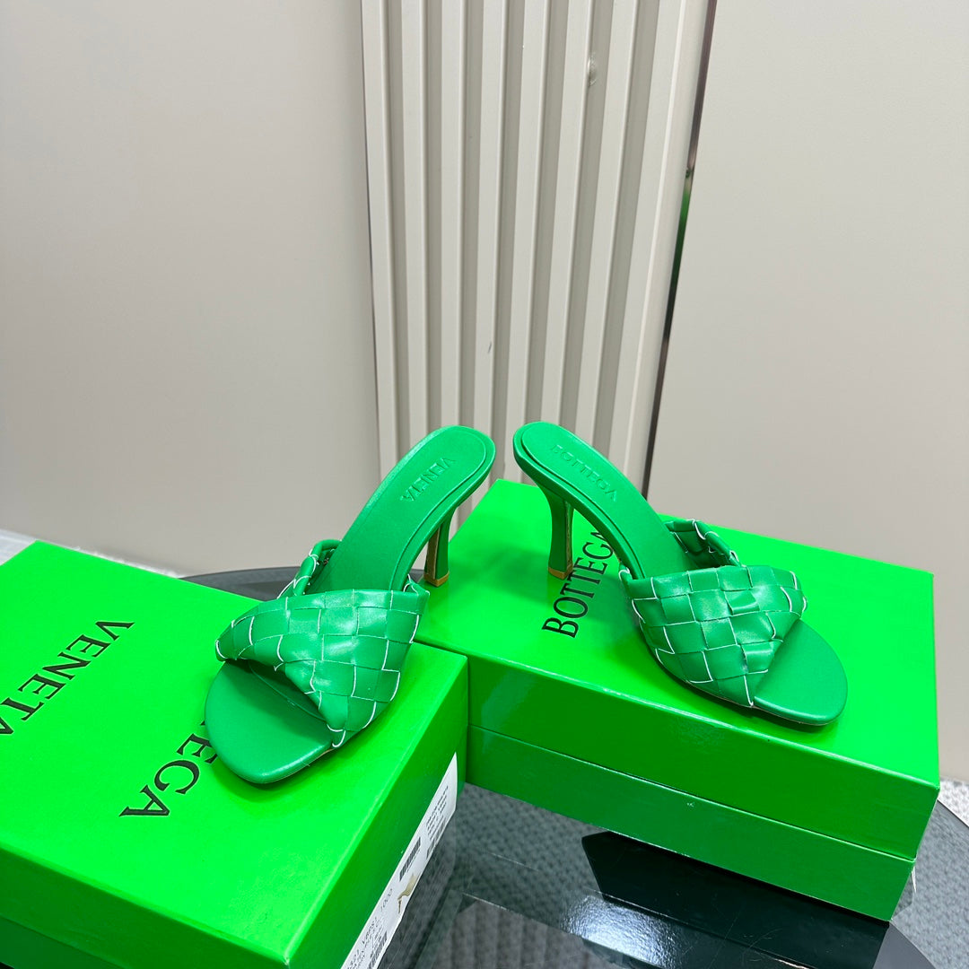 Bottega Veneta blink mule 95 green lambskin