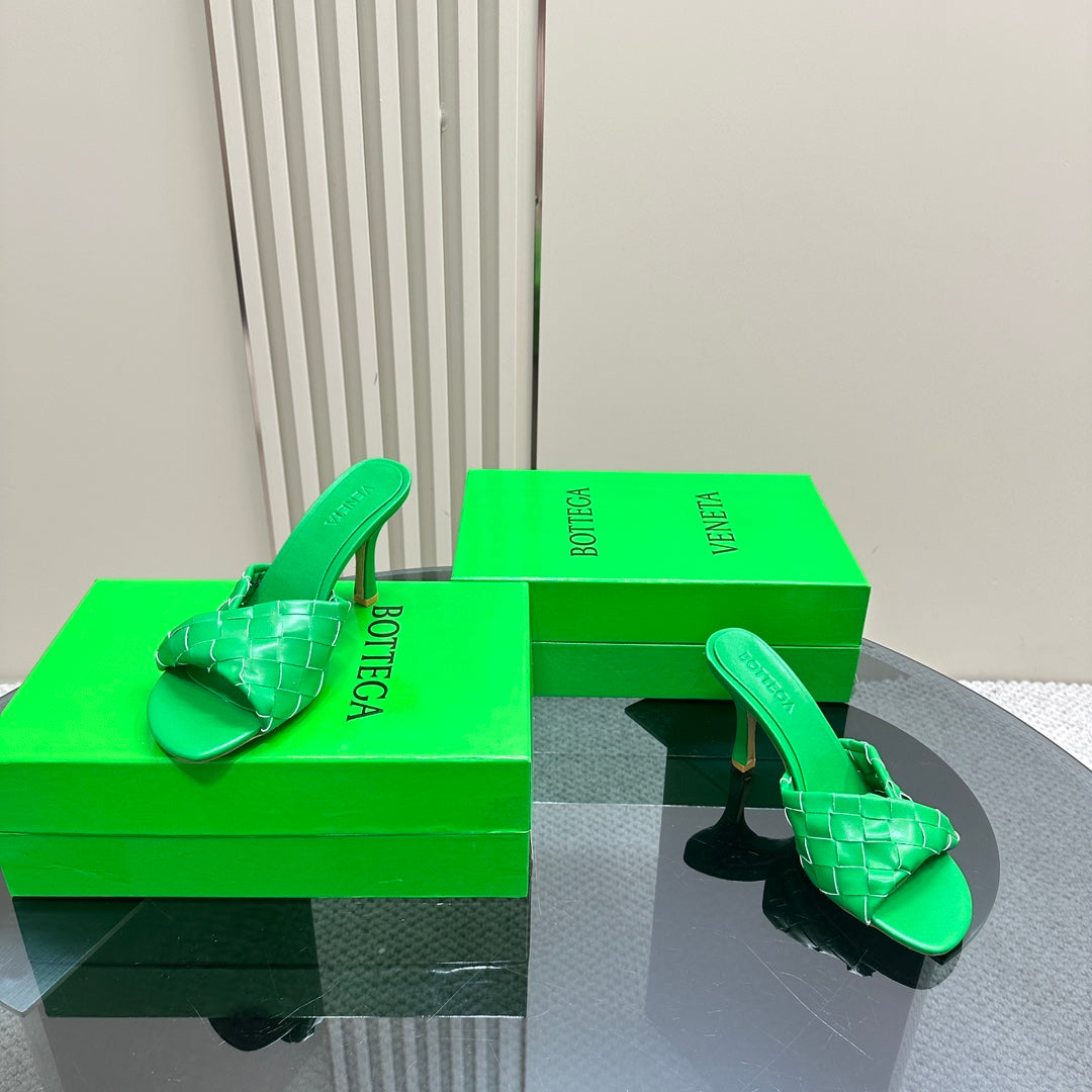 Bottega Veneta blink mule 95 green lambskin