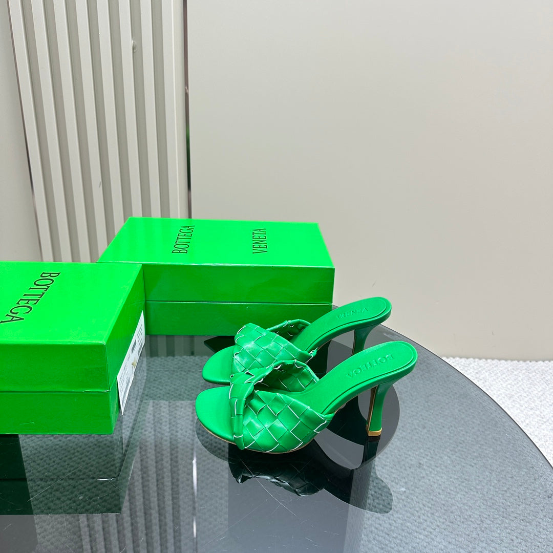 Bottega Veneta blink mule 95 green lambskin