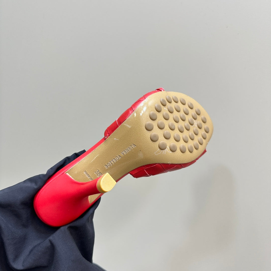 Bottega Veneta blink mule 95 red lambskin