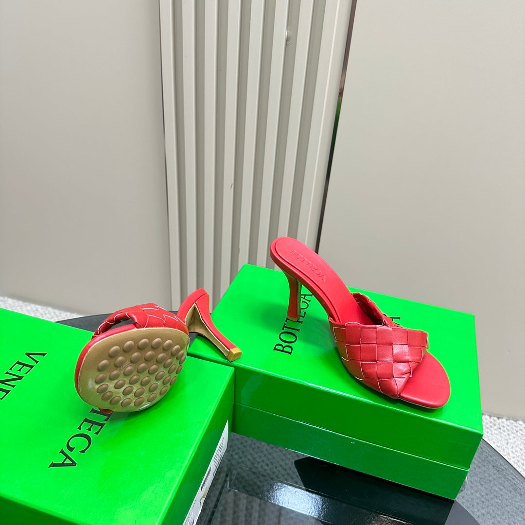 Bottega Veneta blink mule 95 red lambskin