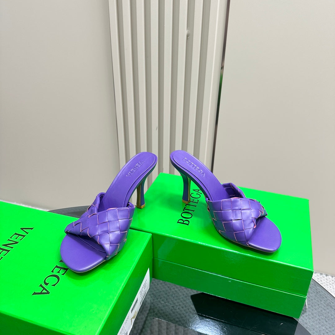 Bottega Veneta blink mule 95 violet lambskin