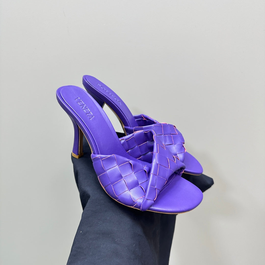 Bottega Veneta blink mule 95 violet lambskin